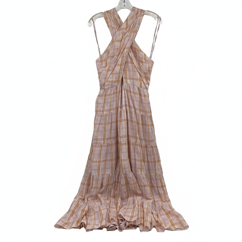 Ulla Johnson Pink Orange Maxi Dress Halter Size 6
